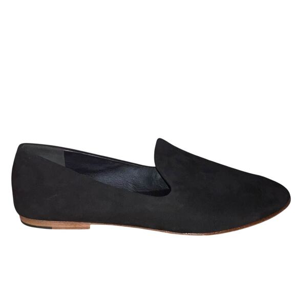 Vince Suede Leather Black Loafers Milo Slip On Flats - Picture 2 of 9